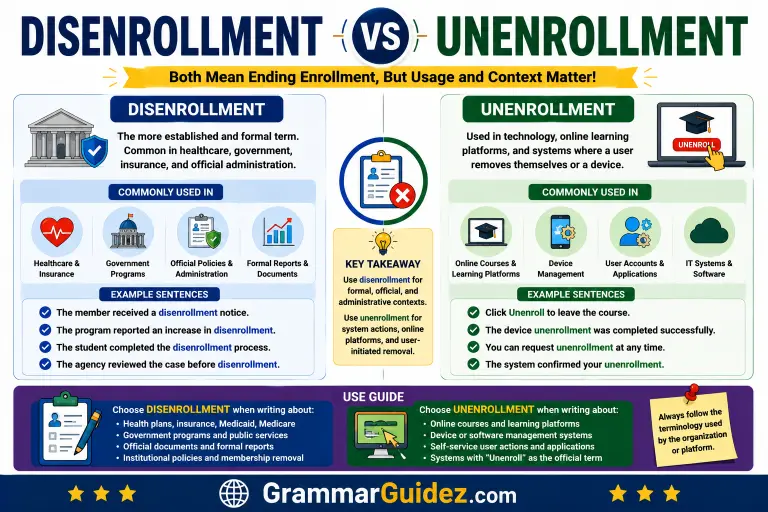 Disenrollment or Unenrollment