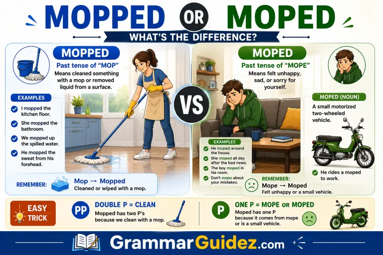 Mopped or Moped