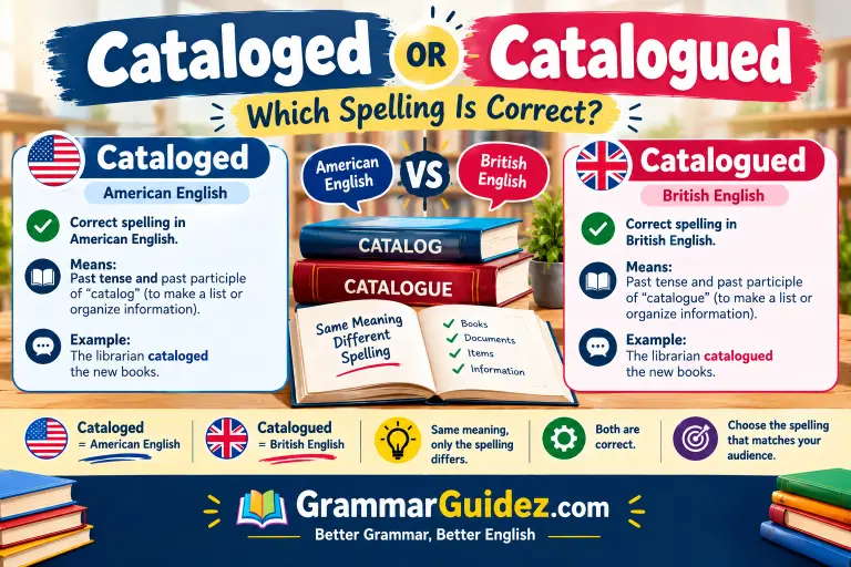 Cataloged or Catalogued