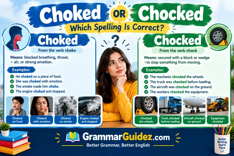 choked or chocked