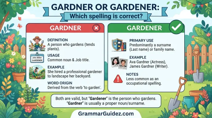 Gardner or Gardener