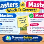 Masters or Master's