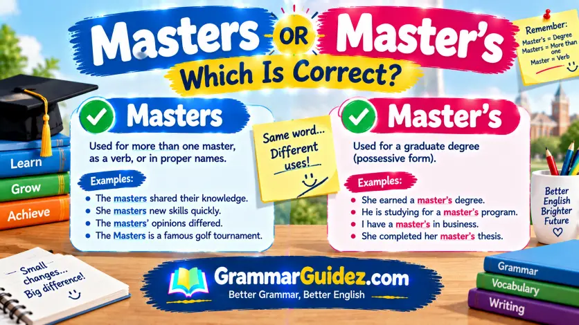 Masters or Master's