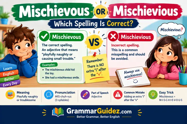Mischievous or Mischievious
