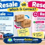 Resale or Resell