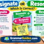 Resignate or Resonate