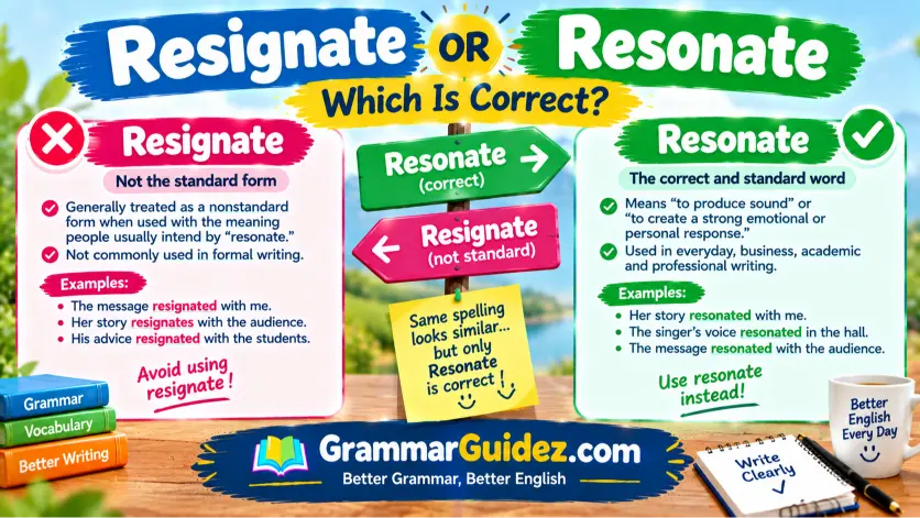 Resignate or Resonate
