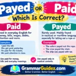 Payed or Paid