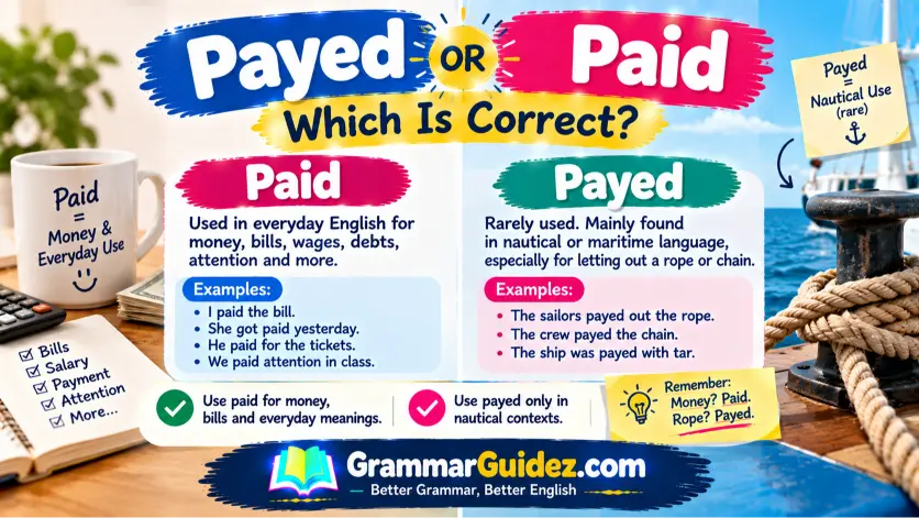 Payed or Paid